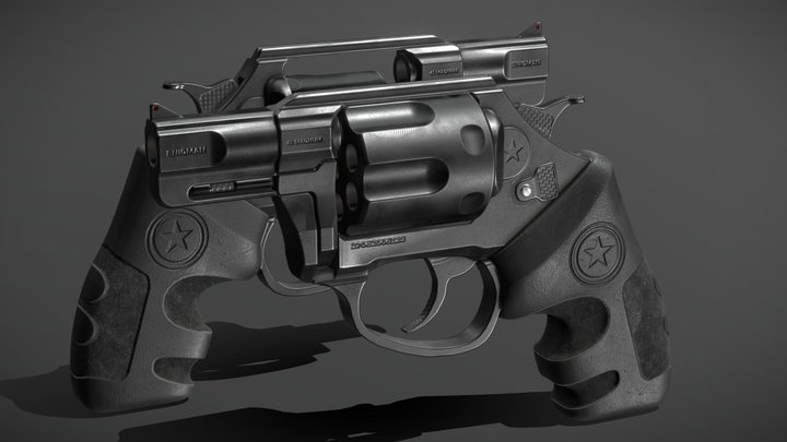 Snub Nose Revolver 3D Model