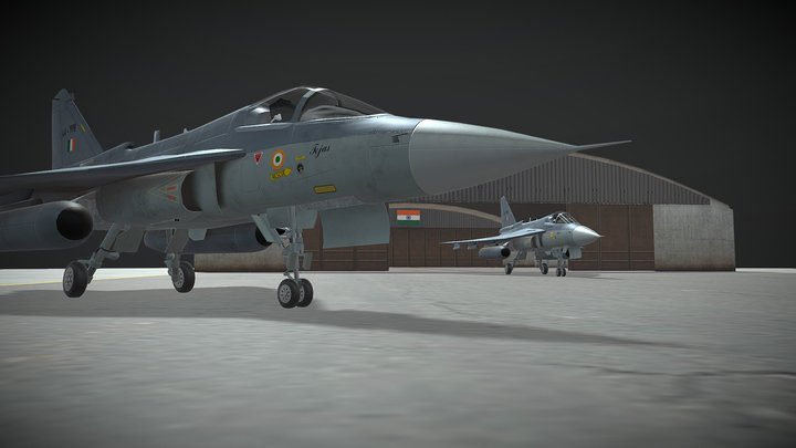 HAL Tejas Mk1 Fighter Jet 3D Model