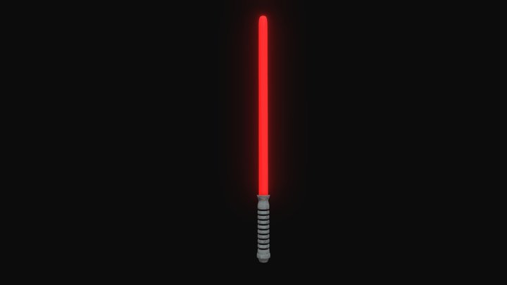Red Light Saber 3D Model