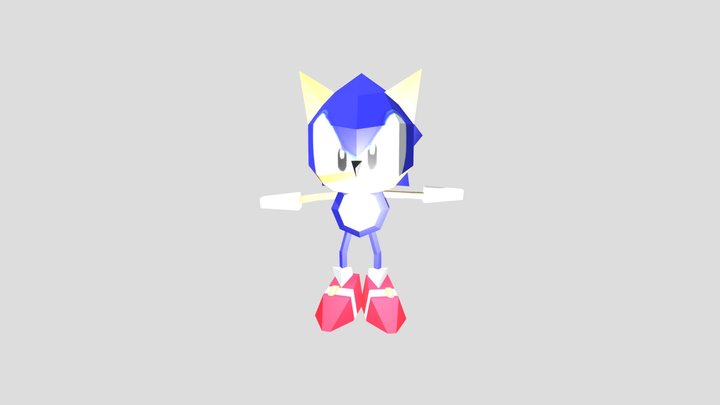 Rigged Sonic R Model 3D Model