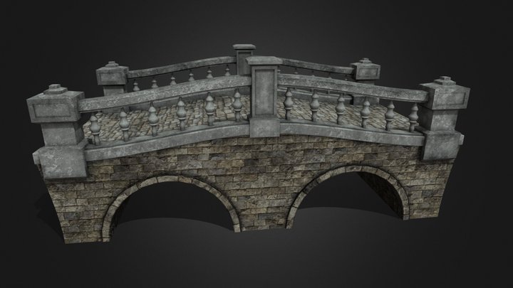 Victorian styled stone bridge 3D Model