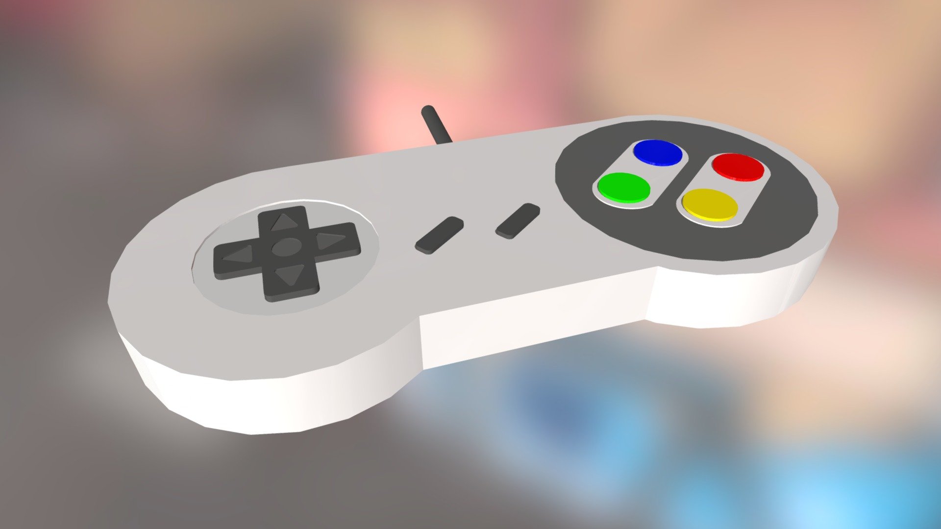 Joystick Super Nintendo - Download Free 3d Model By Game Green 