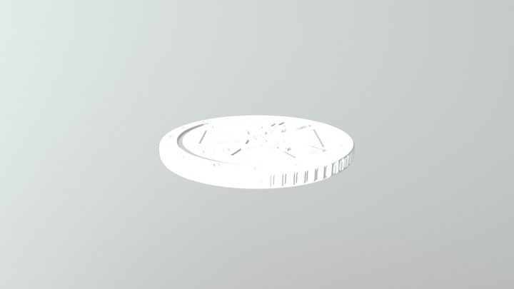Moneda Calavera Bill Brillante 22 3D Model