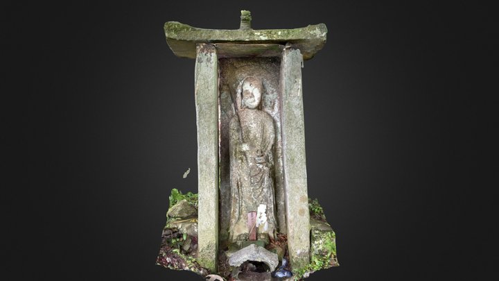 つくば市三村山石造地蔵菩薩立像 3D Model