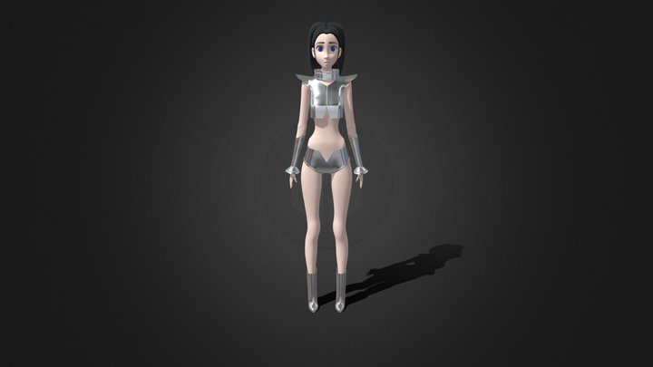 Retro Girl 3D Model