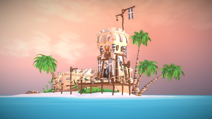 The Lost Bermuda Outpost 3D Model