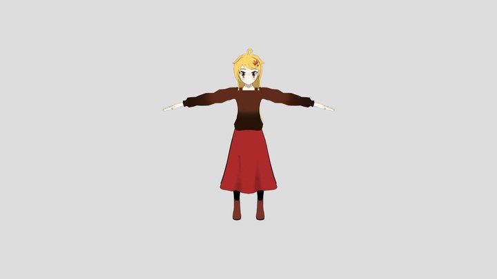 Autumn Girl 3D Model