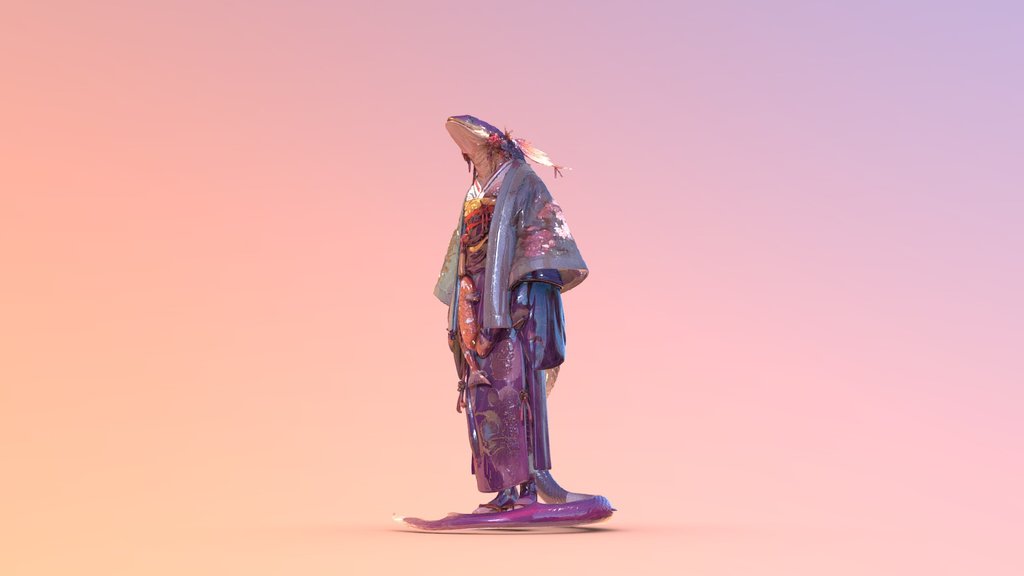 Silken Carp in a Kimono