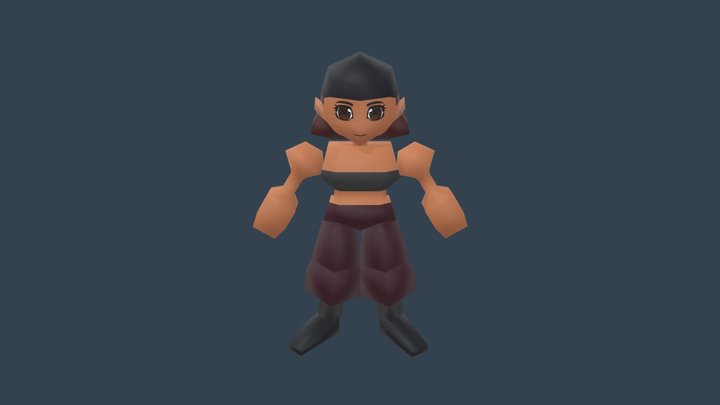 My FFVII character 3D Model