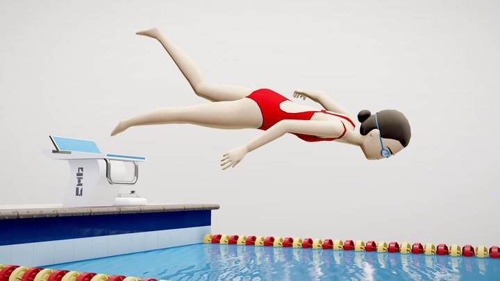 Pool diving 3D Model