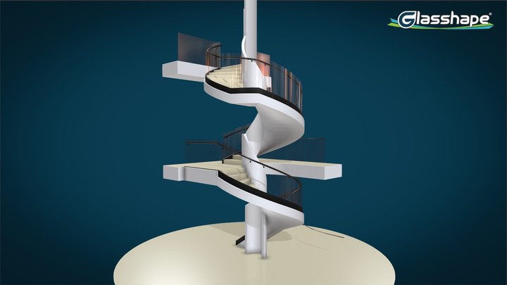 Killara Glass - Spiral Staircase 3D Model