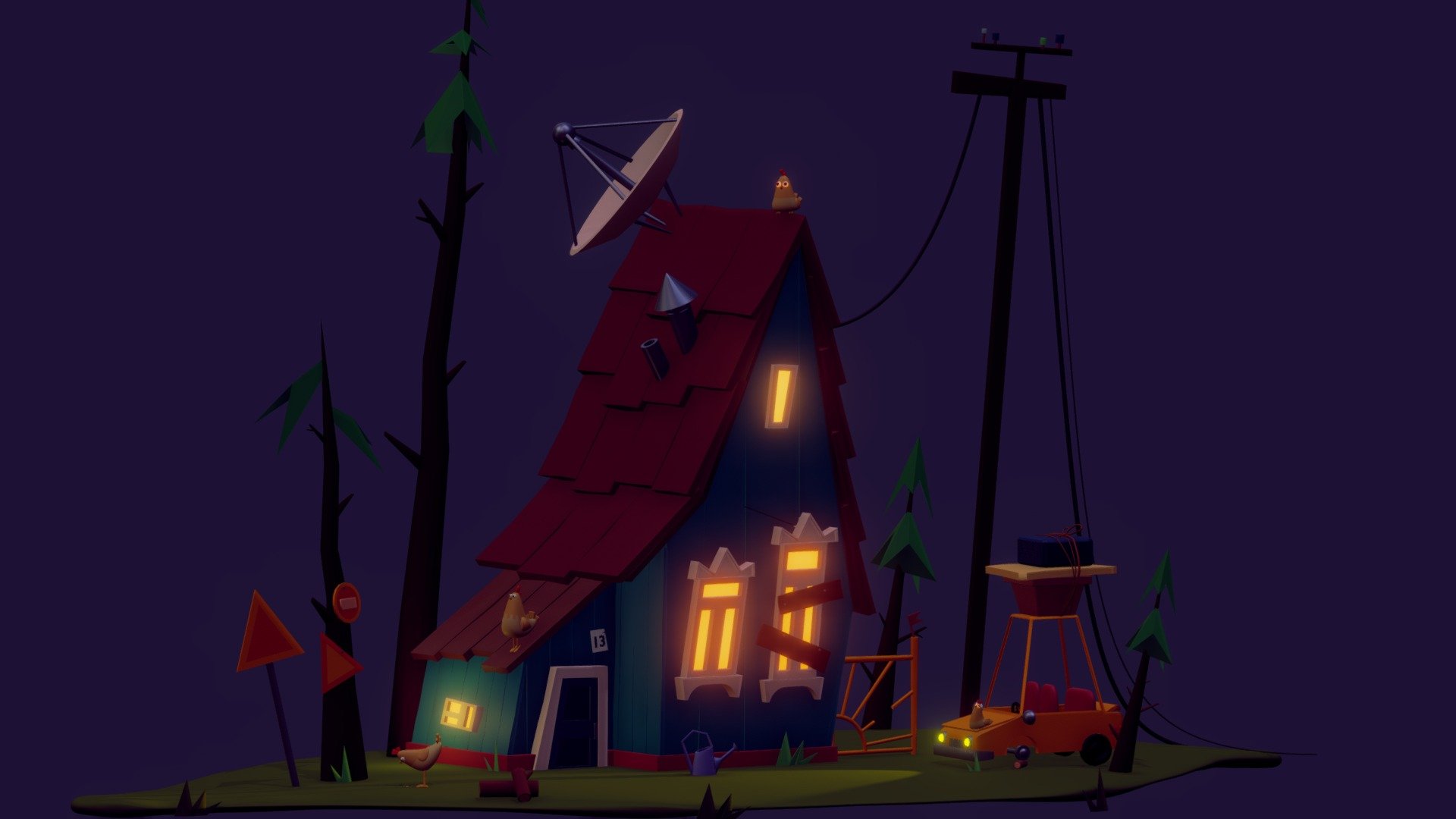 The Dacha - Download Free 3D model by lelkina [d61402a] - Sketchfab