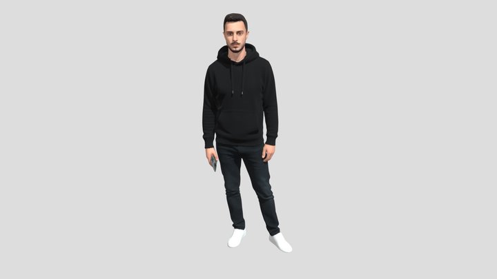 Black Hoodie Portrait – Kostenloses 3D-Modell STL