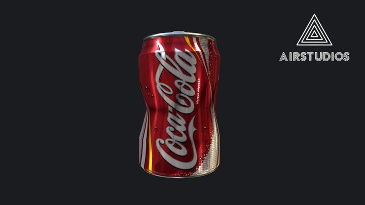 Busted Coca Cola Can 3D Model