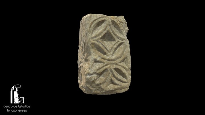 Cancel o pilar de altar visigótico de Tirasona 3D Model
