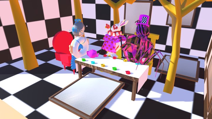 Wonderland Tea Party 3D Model