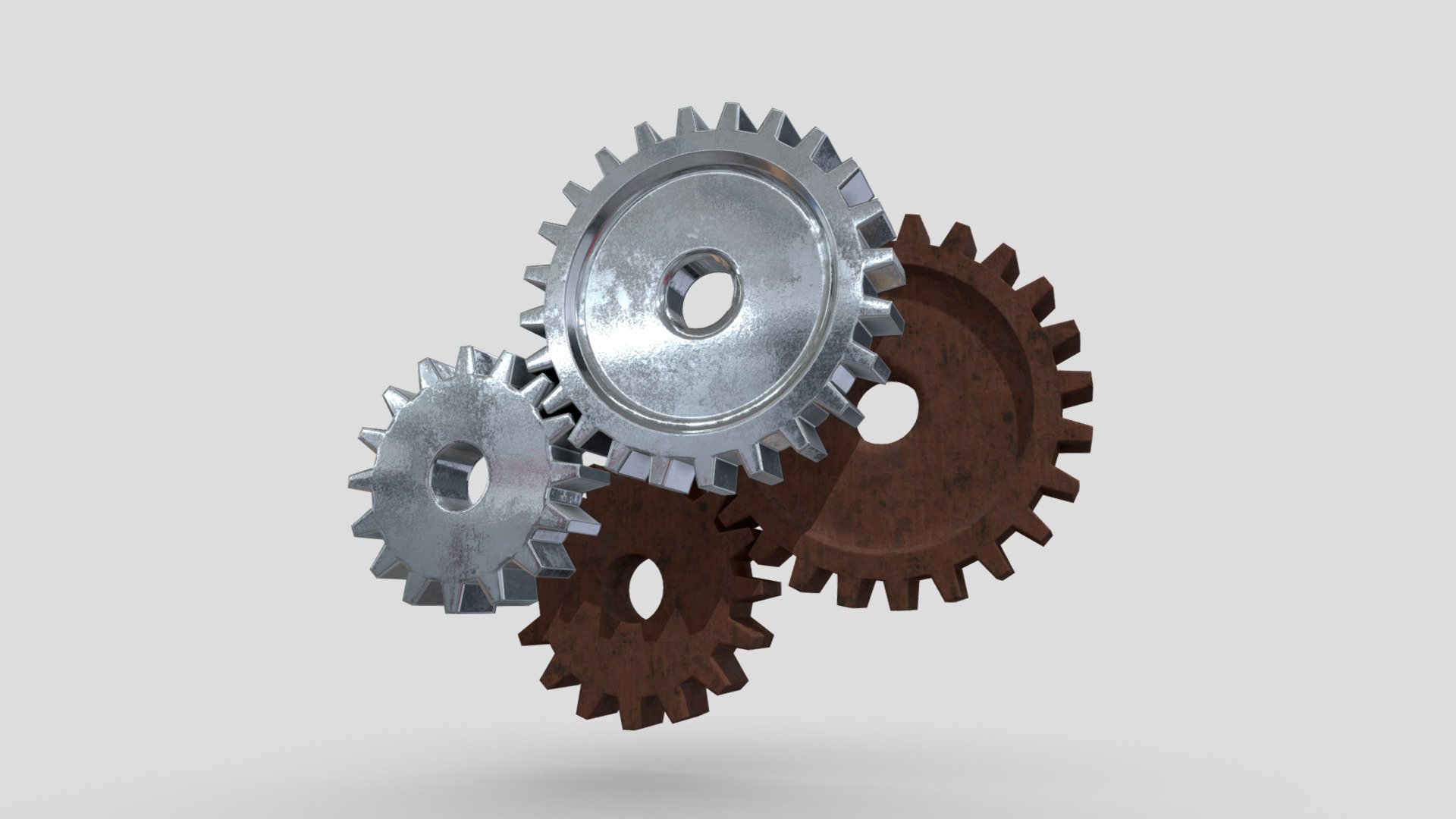 Gear Mechanism V 2 - 3D Model by Zurel