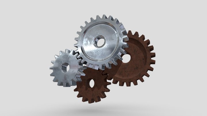 Mechanical gears 3d model stock illustration. Illustration of wheel -  109174635