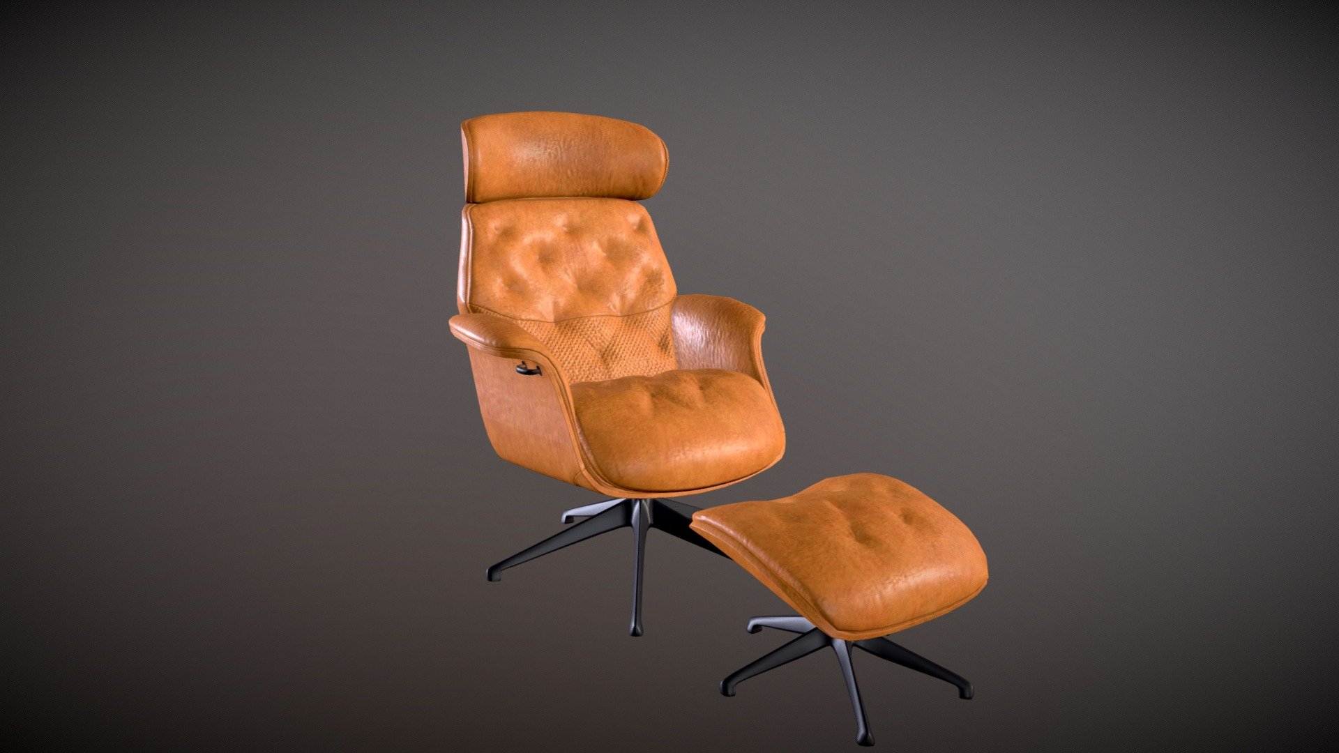 Armchair With Footrest 3D model by Aakriti [d617fc2] Sketchfab