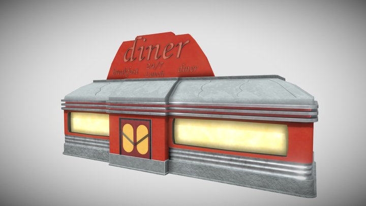 1950s dinnerbuilding 3D Model