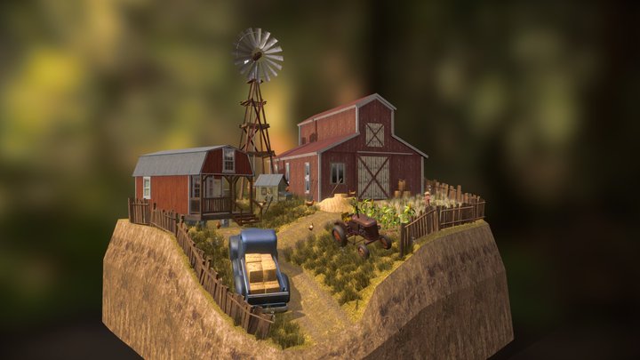 DAE Diorama retake – Small farm 3D Model