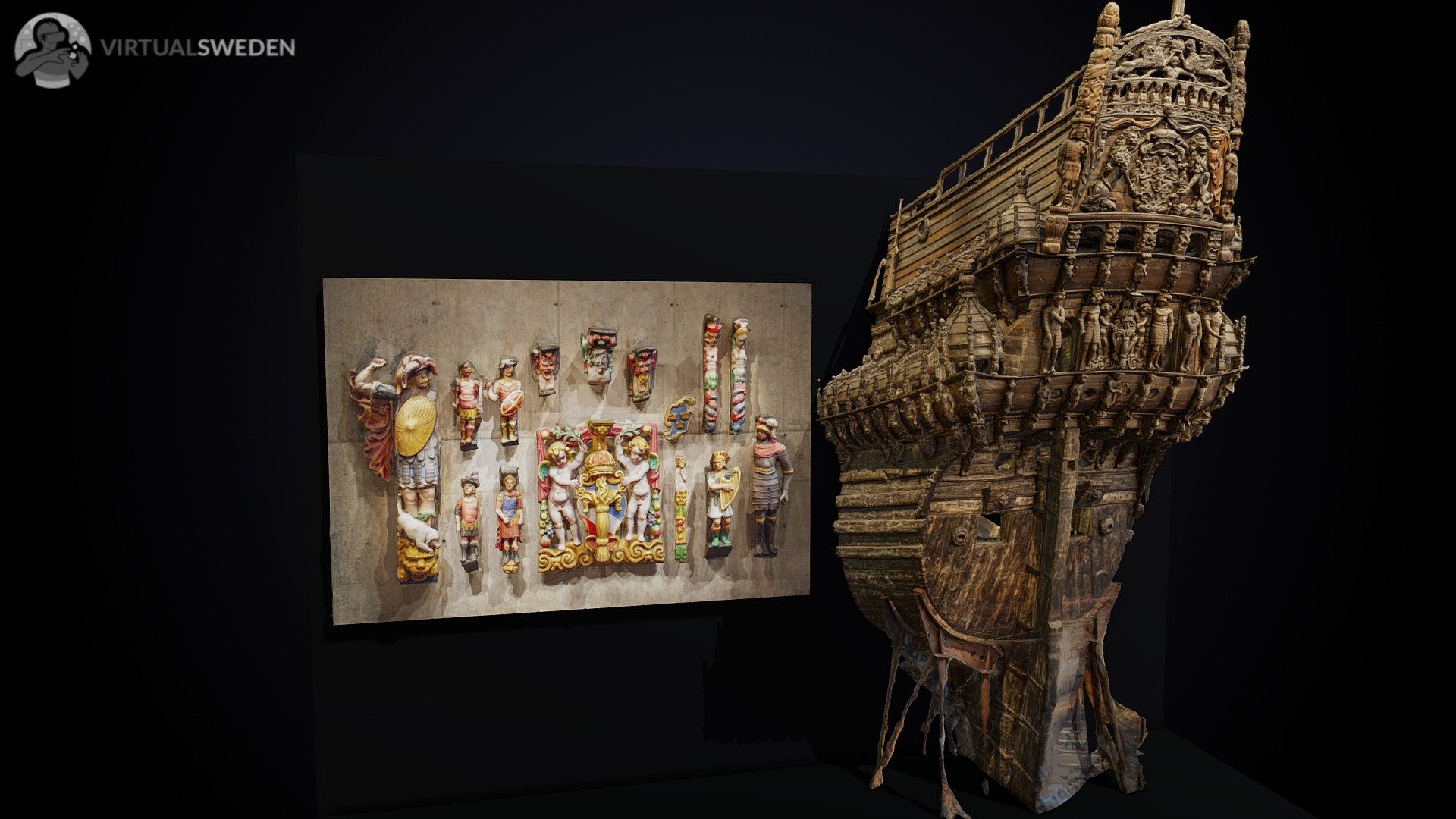 Sculptures of the Vasa warship