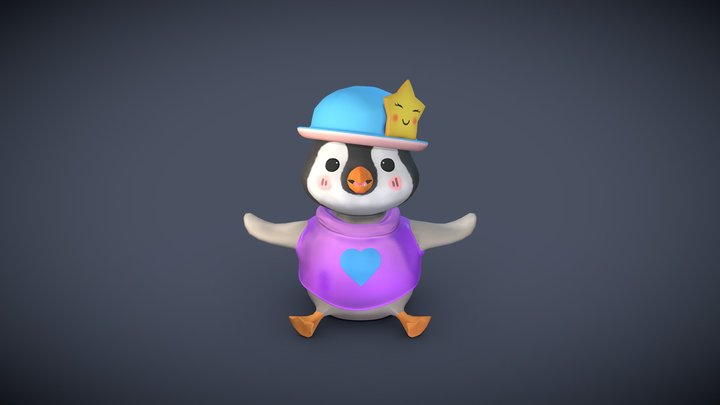 Cute Penguin 3D Model
