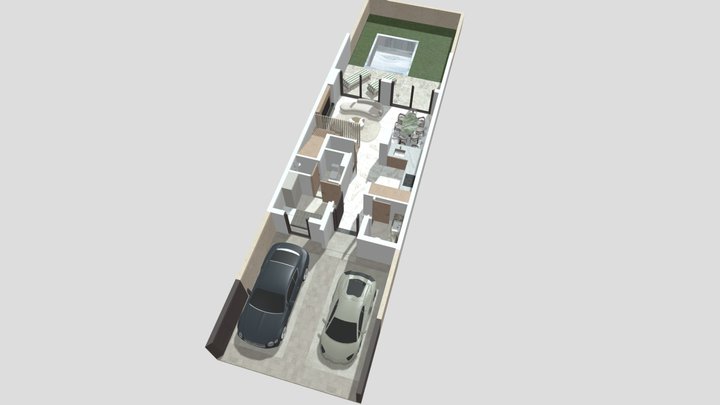 LR - Townhouse E - Ground Floor 3D Model