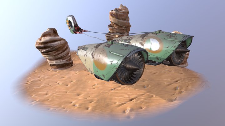 Teemto Pagalies' Podracer 3D Model