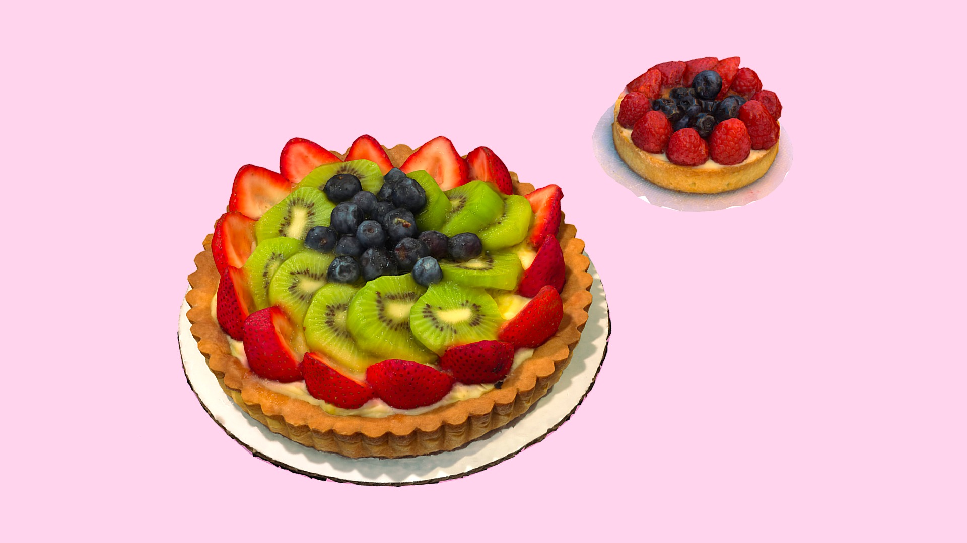 3D model PACK — TARTS - This is a 3D model of the PACK — TARTS. The 3D model is about a couple of plates with food on it.