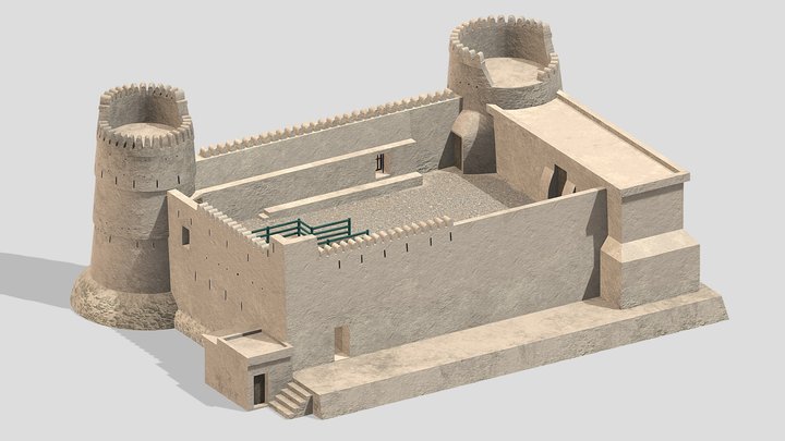 Al Batinah Castle Low Poly PBR Realistic 3D Model
