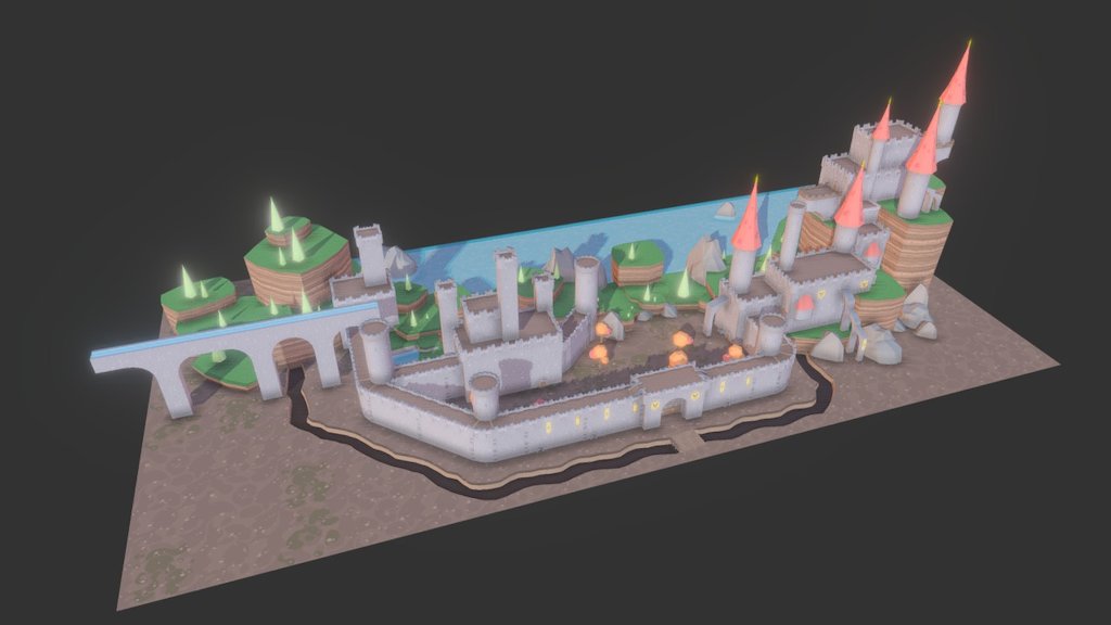 Medieval fortress scene 01