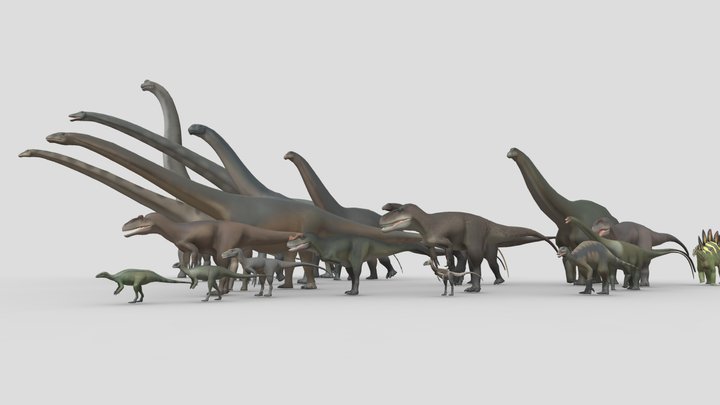 Morrison Dinosaurs 3D Model