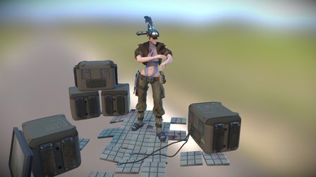 Cyberpunk Decker 3D Model