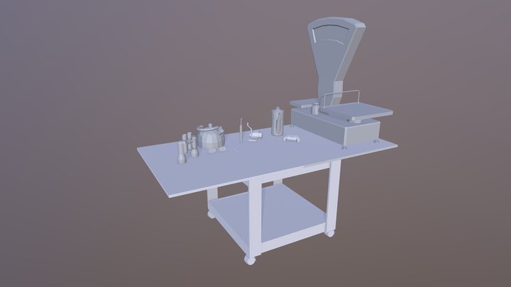 10 drafts (items from the room) 3D Model