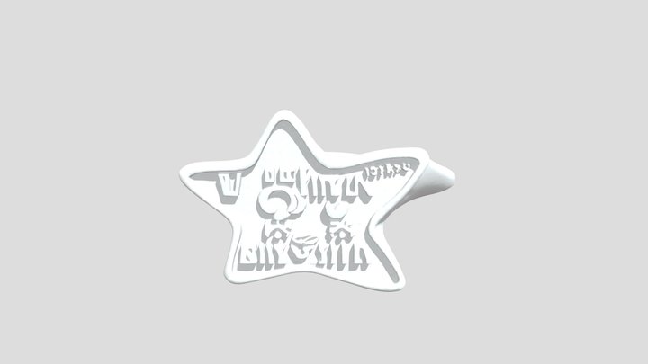 Star Emblem Ring 3D Model
