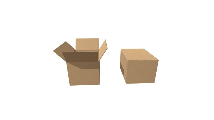 Cardboard Box (Rigged) 3D Model