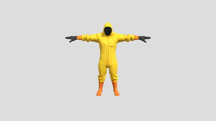 Hazmat Guy - Backrooms Explorer 3D Model