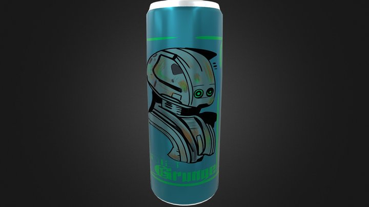 diet grunge soda can 3D Model
