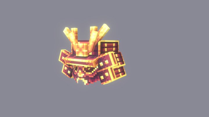 Samurai Helmet - Minecraft 3D Model