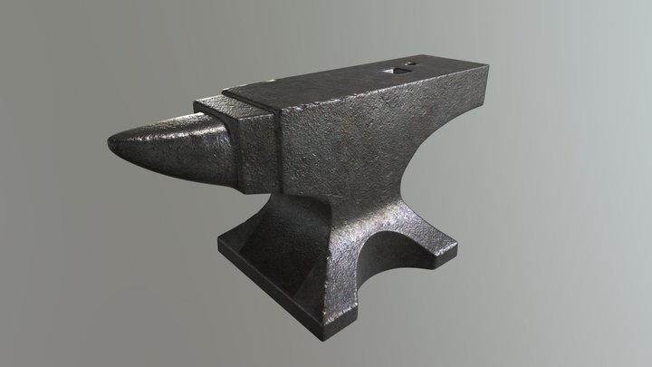 PBR Anvil 3D Model