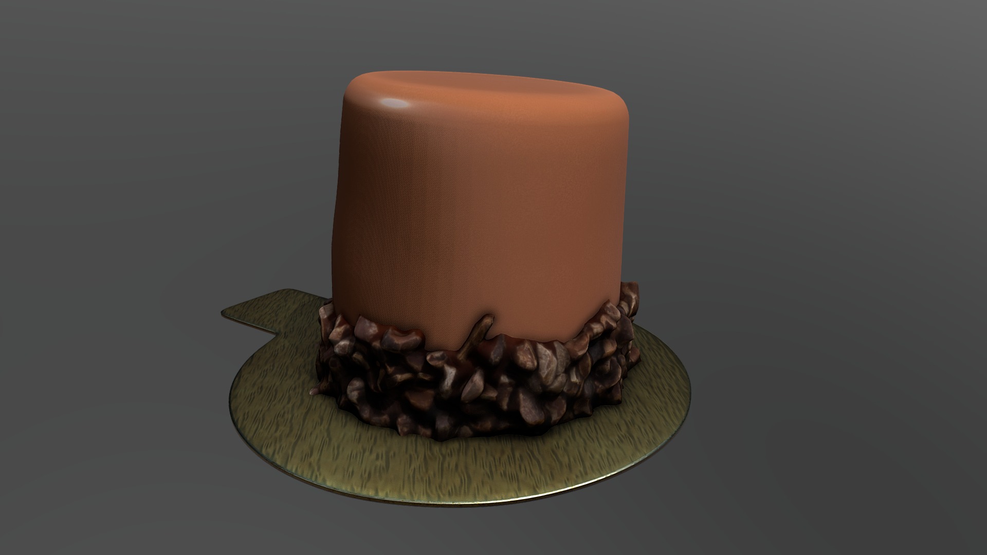 3D model 5PIG - This is a 3D model of the 5PIG. The 3D model is about a cake with chocolate frosting.