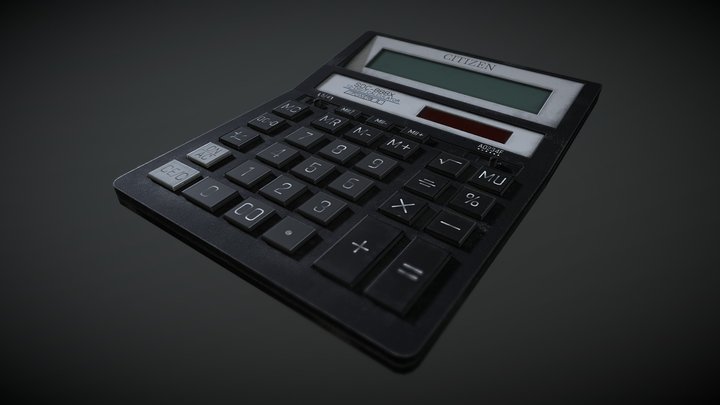 Calculator Low-Poly 3D Model