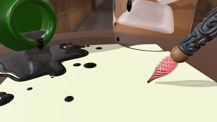 Glass Pen - Bad/Unacceptable Texturing 3D Model