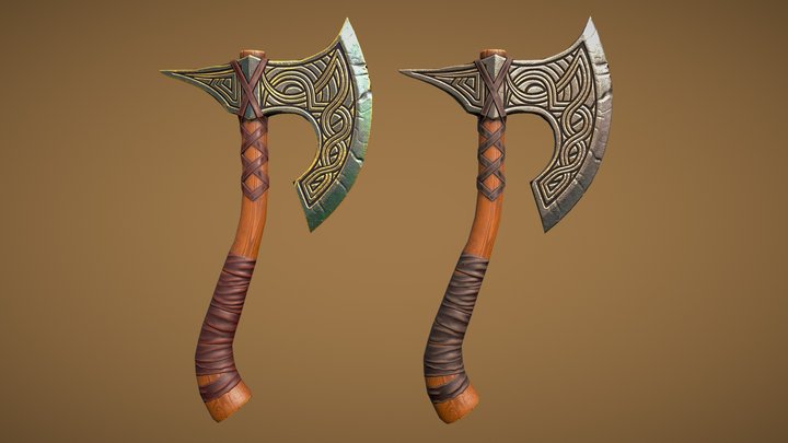 Battle Axes Set – Modello 3D gratuito STL