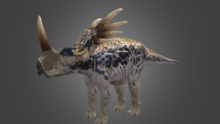 Dinosaur Hunting Styracosaurus – Free 3D Model STL