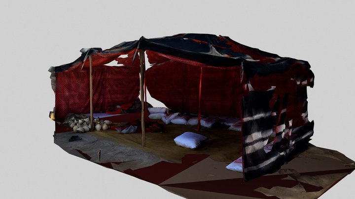 Black Tent 3D Model