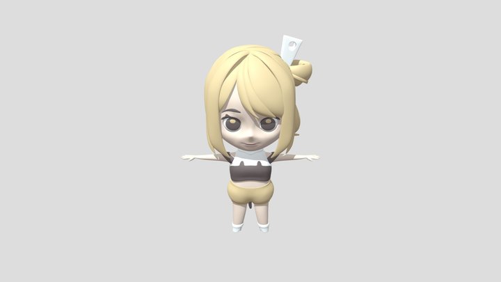 繪型QQ人 3D Model