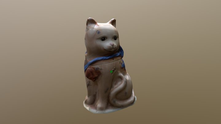 Cat Jar 1 Partially Textured UCS fixed 3D Model