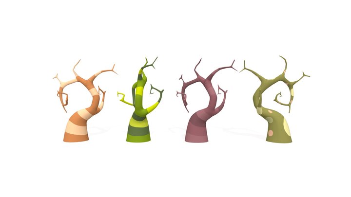 Toon Tree 02 3D Model